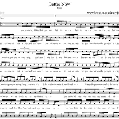Better Now - Cello