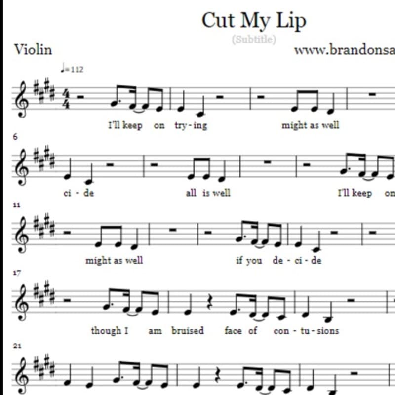 Cut My Lip - Violin