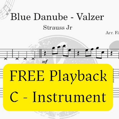 Danube Blue (Strauss Jr) + Mp3 Playback and Demo + Pdf Solo and Piano Parts (arr. Fabio Eduardo de Oliveira)