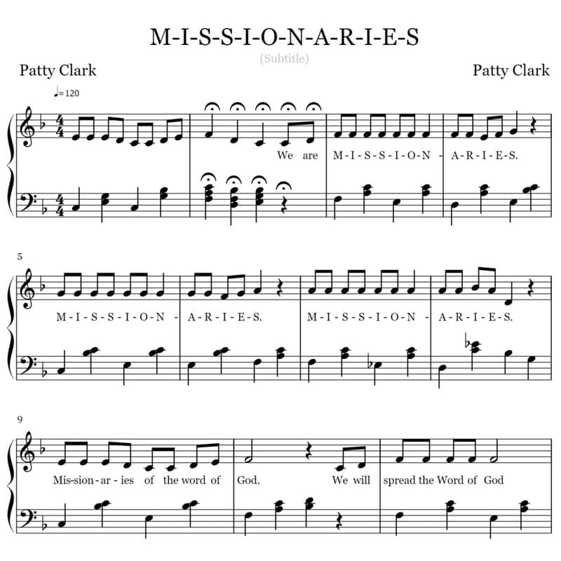M-I-S-S-I-O-N-A-R-I-E-S