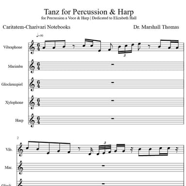 Tanz for Percussion & Harp
