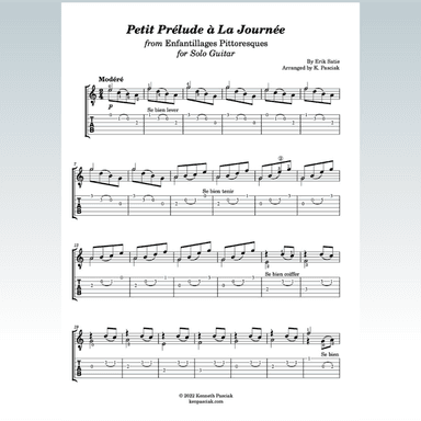 Petit Prélude à La Journée (Slur Study for Guitar) (arr. Kenneth Pasciak)