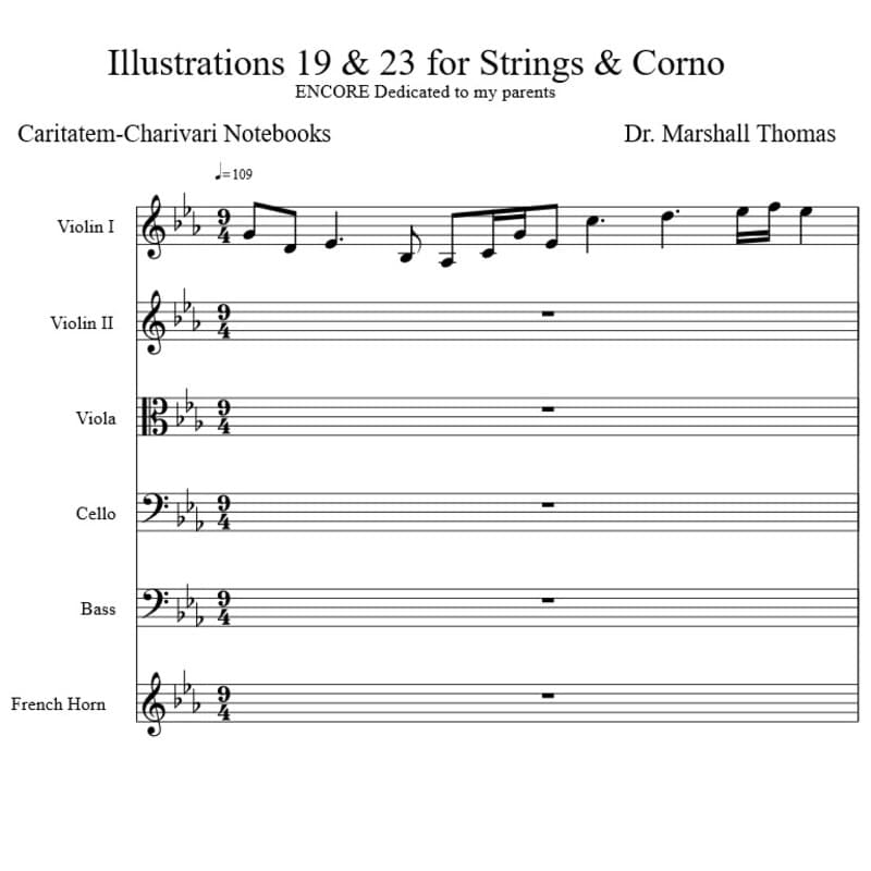 Illustrations 19 & 23 for Strings & Corno