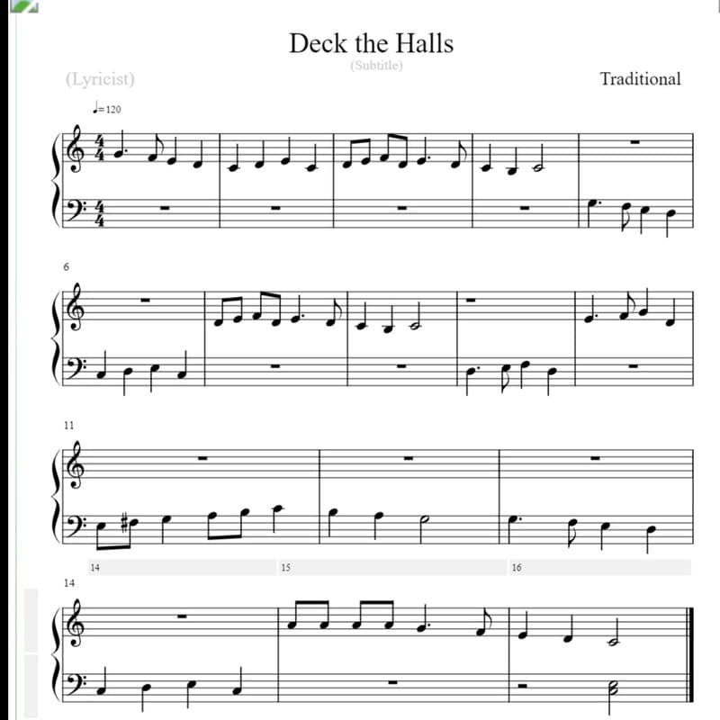Deck the Halls (arr. Linda Schooley)