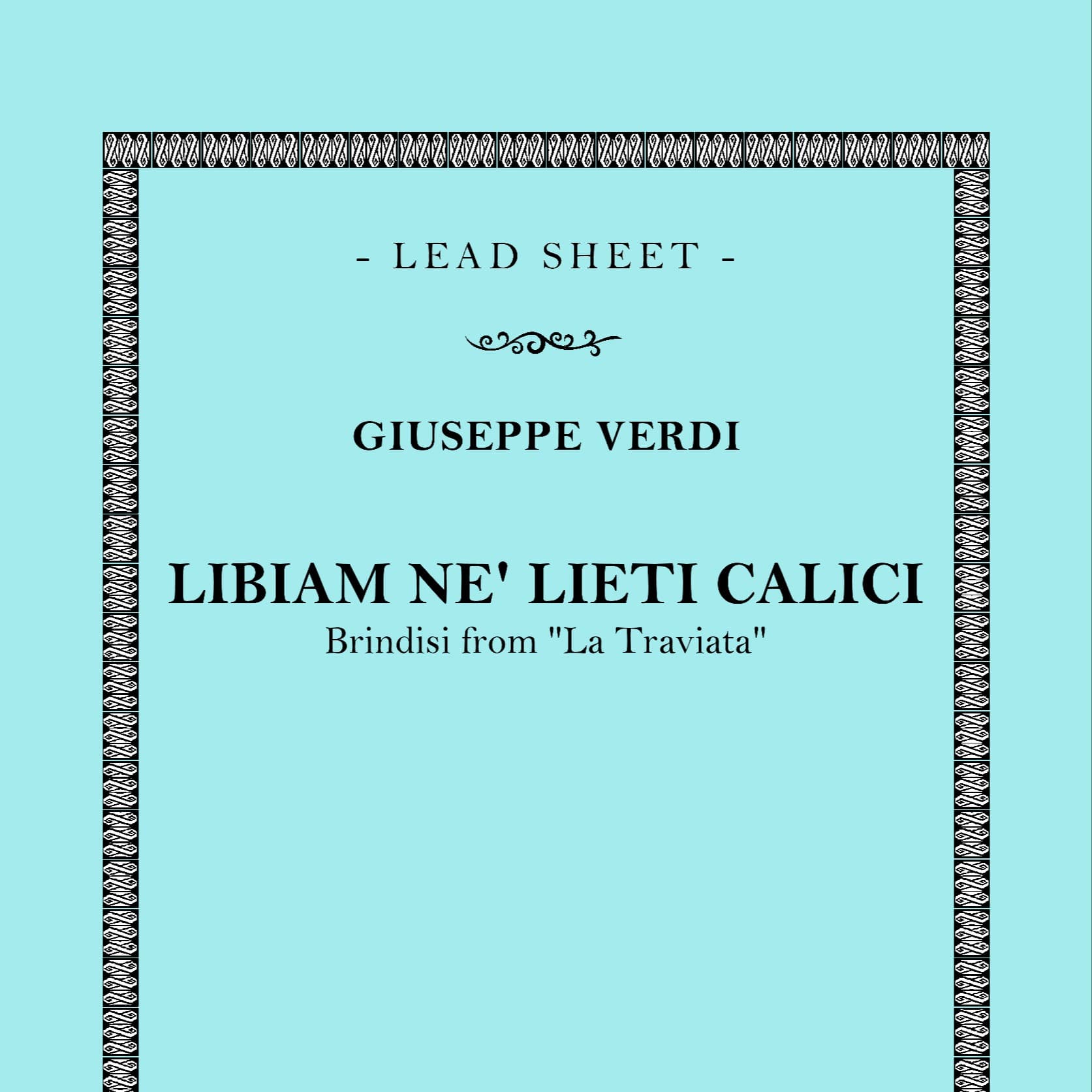 Libiam ne' lieti calici (arr. Francesco Calì)