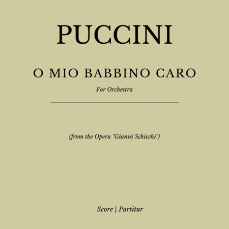 O Mio Babbino Caro - for Orchestra (from the Opera "Gianni Schicchi") (arr. Flavio Regis Cunha)