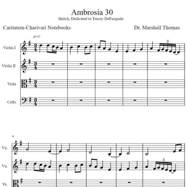 Ambrosia 30 for String Quartet