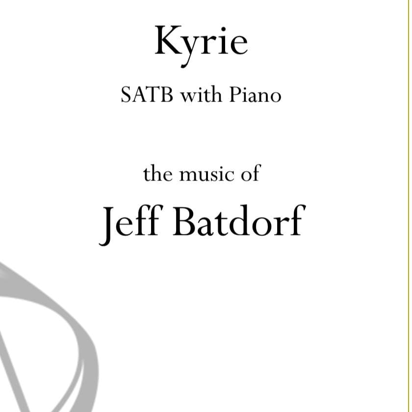 Kyrie - SATB with Piano