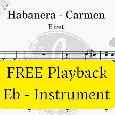 Habanera - Carmen (Bizet)  + FREE Mp3 Playback + PDF Solo and Piano Sheet Music (arr. Fabio Eduardo de Oliveira)