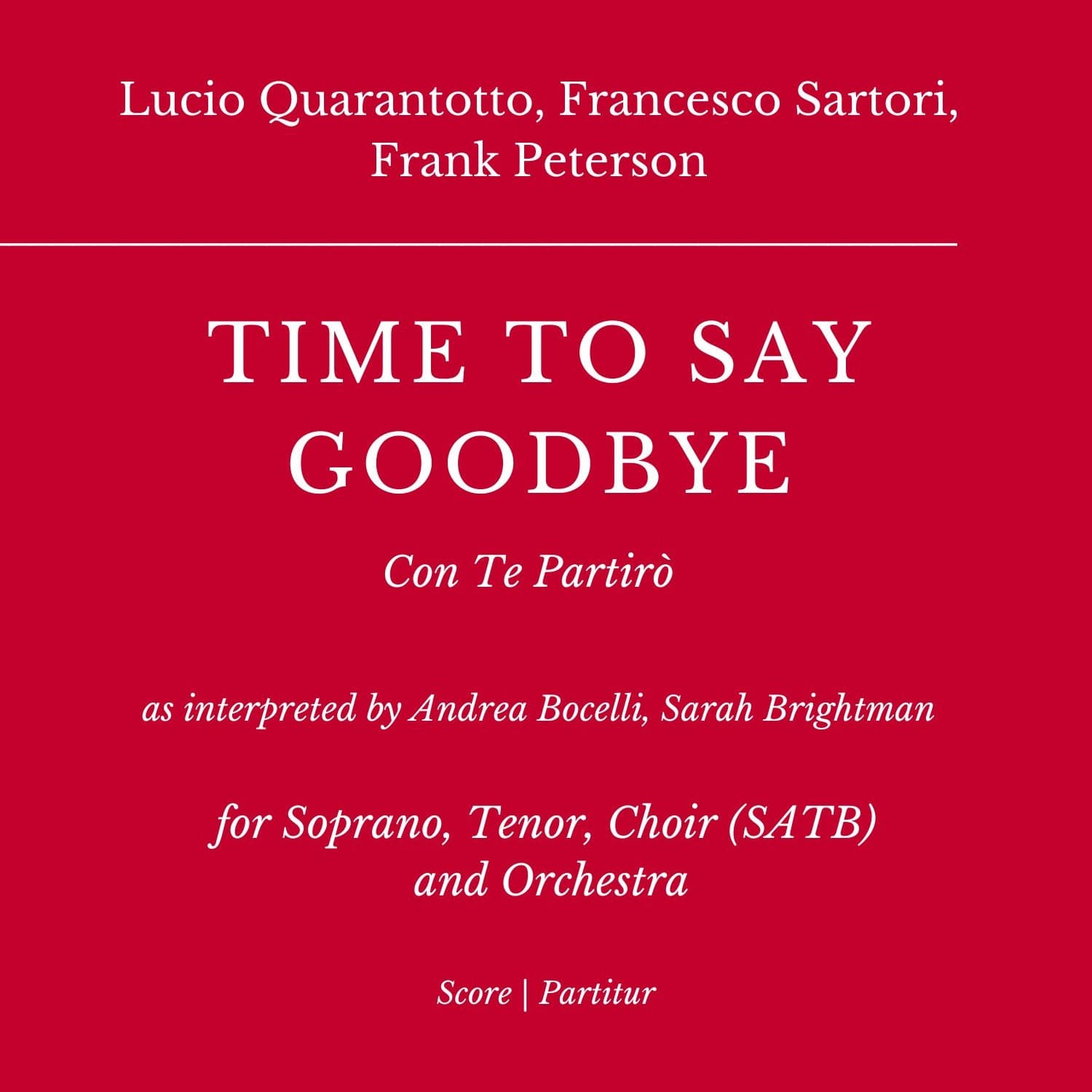 Time To Say Goodbye (arr. Flavio Regis Cunha)