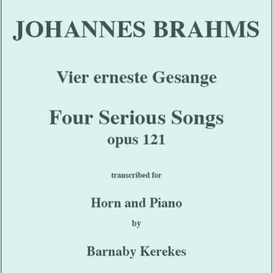Four Serious Songs for Horn in F & Piano (arr. Kerekes, Barnaby)