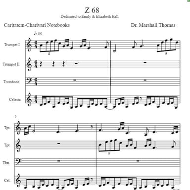 Z 68 for Trumpets, Trombone, Celesta