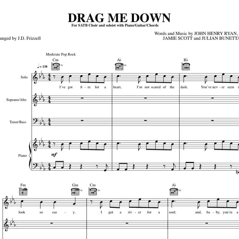Drag Me Down (arr. J.D. Frizzell)