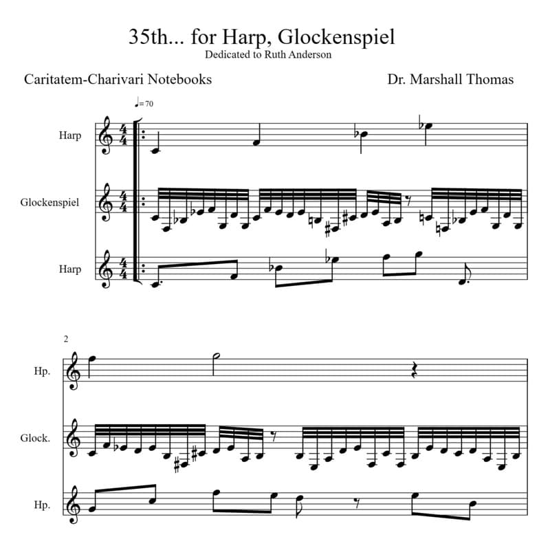 35th... for Harp, Glockenspiel