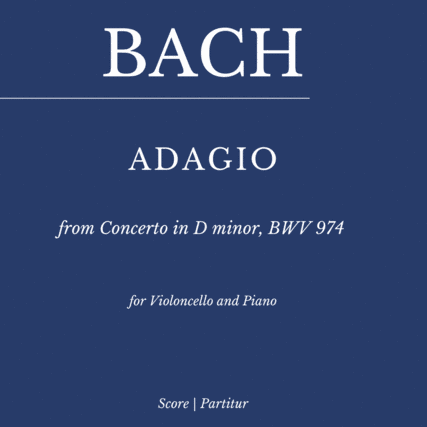 Adagio from Concerto in D minor, BWV 974 (Concerto d'après Marcello) for Violoncello and Piano (arr. Flavio Regis Cunha)