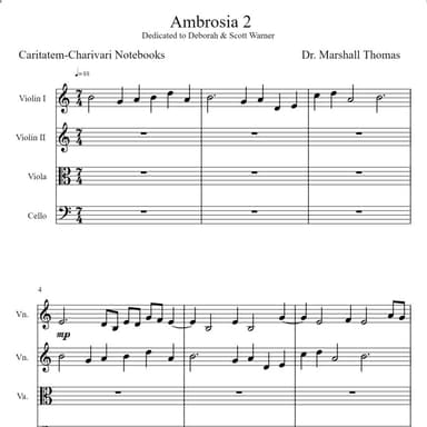 Ambrosia 2 for String Quartet