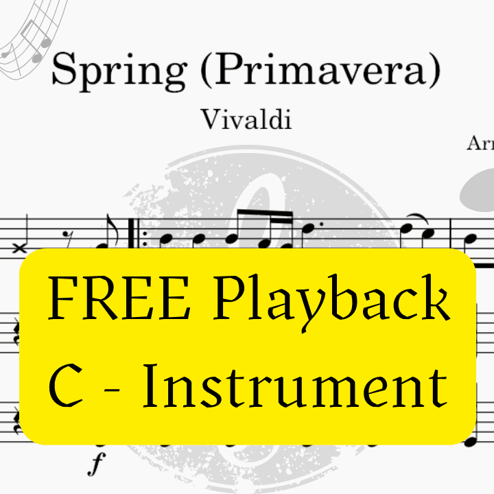 Spring/Primavera (The Four Seasons - Vivaldi) + FREE Playback + Pdf Solo and Piano Parts (arr. Fabio Eduardo de Oliveira)