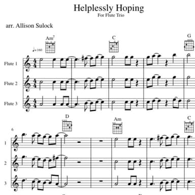 Helplessly Hoping (arr. Allison Sulock)