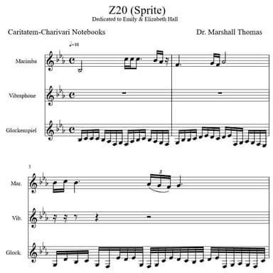 Z 20 (Sprite) for Marimba, Vibraphone, Glockenspiel