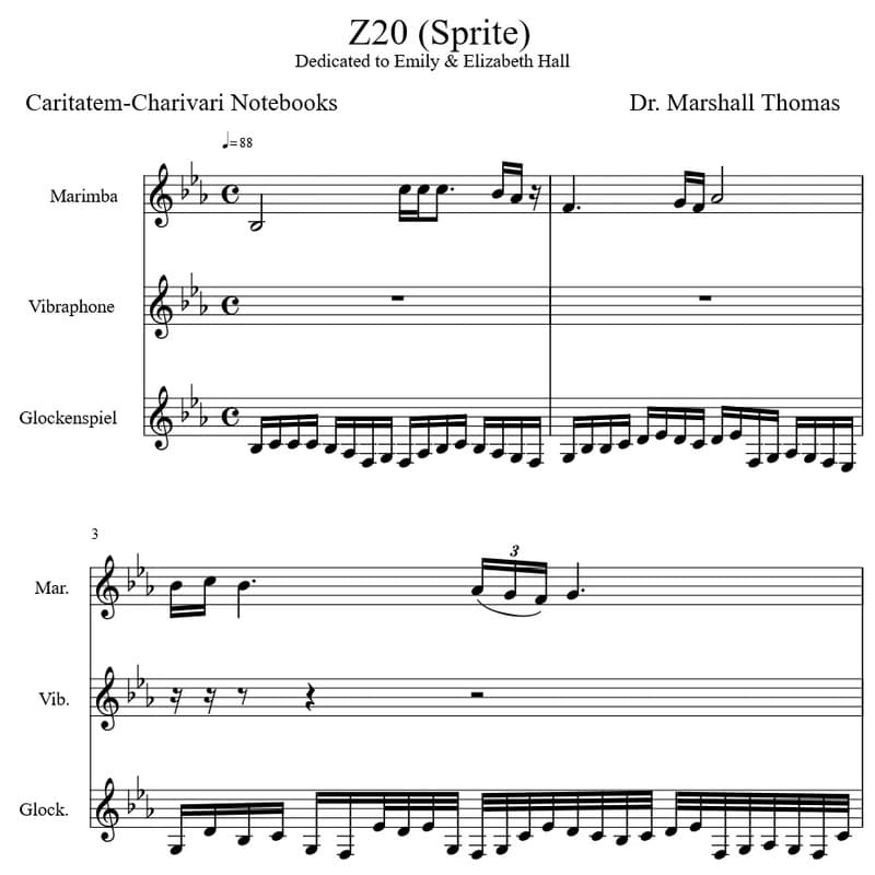 Z 20 (Sprite) for Marimba, Vibraphone, Glockenspiel