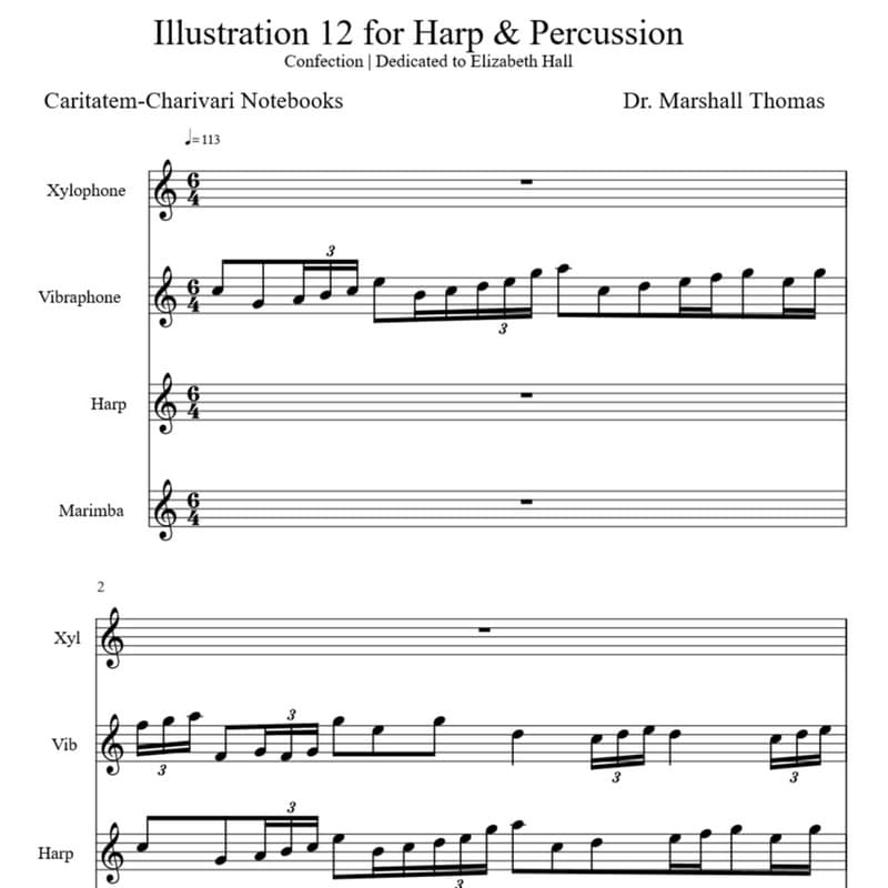 Illustration 12 for Harp & Percussion