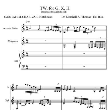 TW, for Guitar, Xylophone, Harp