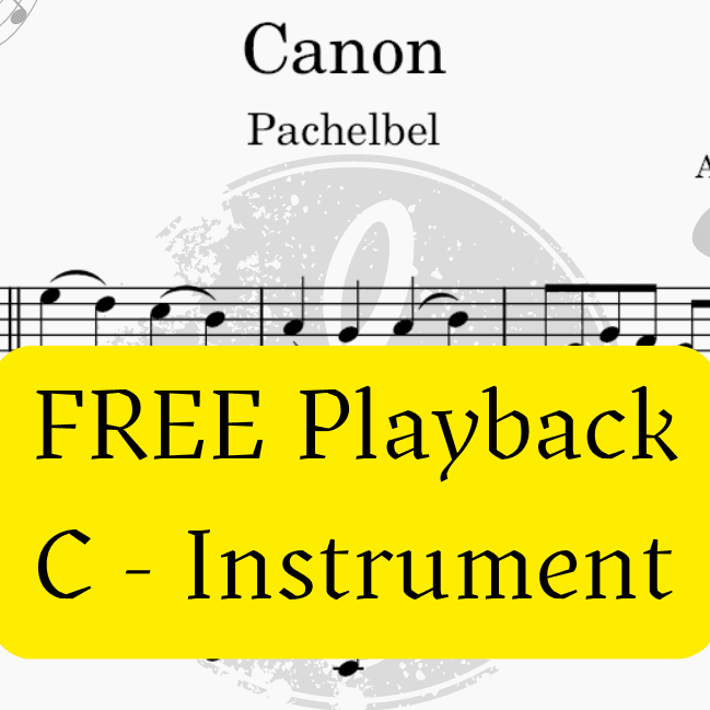 Canon Pachelbel + Free Mp3 Playback + Solo and Piano Parts (arr. Fabio Eduardo de Oliveira)