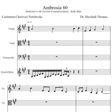 Ambrosia 60 for String Trio & Corno