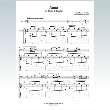 Nana (for Cello & Guitar) (arr. Kenneth Pasciak)