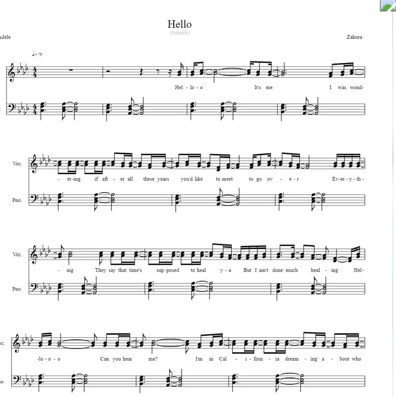 Hello (arr. Erminio delle Landre)