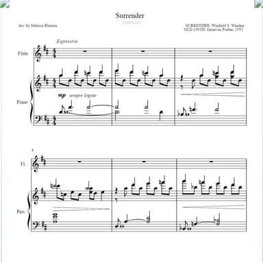 SURRENDER (arr. Melissa Blanton)