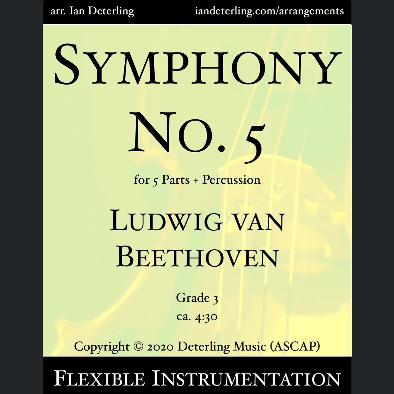 Symphony No. 5 BEETHOVEN (Flexible Instrumentation) (arr. Ian Deterling)