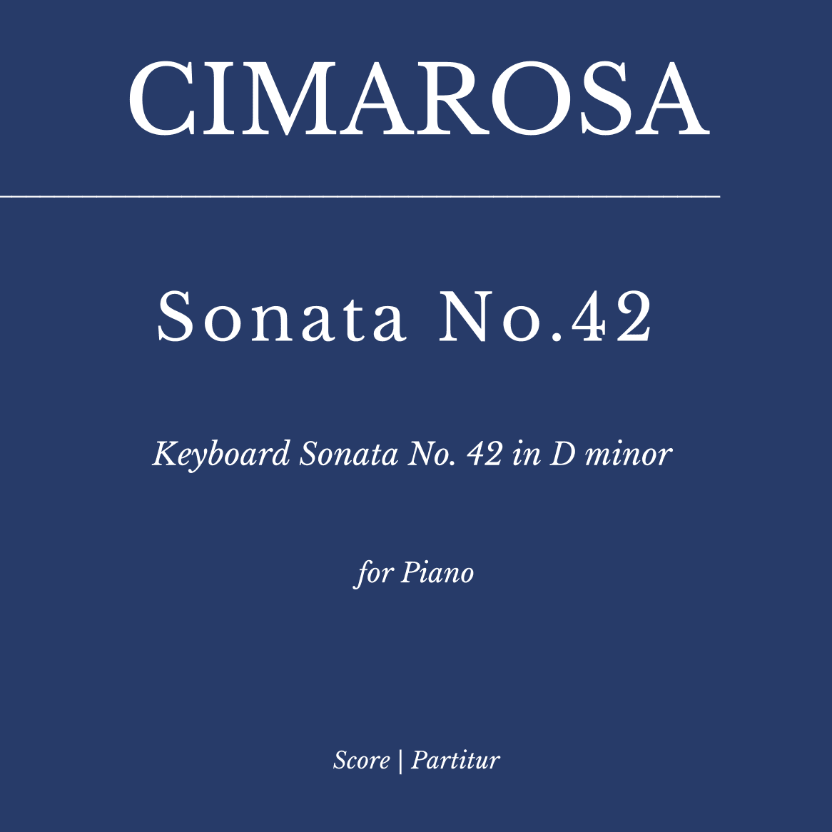 Cimarosa: Sonata No. 42 in D minor (as played by Víkingur Ólafsson) (arr. Flavio Regis Cunha)
