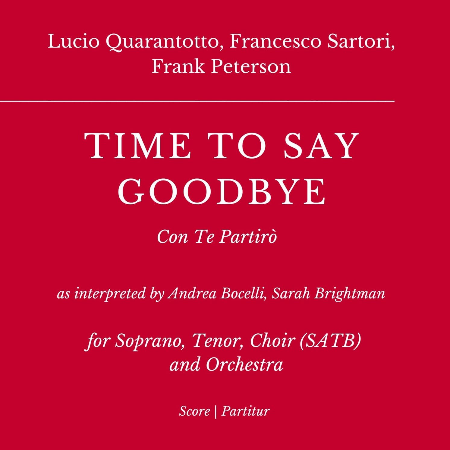 Con Te Partiro (time To Say Goodbye) (arr. Flavio Regis Cunha)