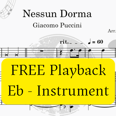Nessun Dorma (Puccini) + FREE Mp3 Playback + PDF Solo and Piano Parts (arr. Fabio Eduardo de Oliveira)