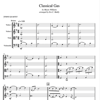 Classical Gas (arr. Eve C. Mailly - Zene Strings)