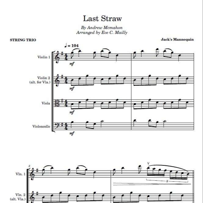 Last Straw (arr. Eve C. Mailly - Zene Strings)