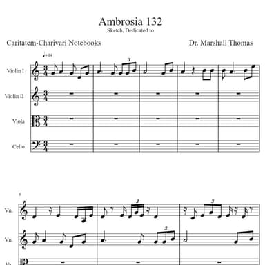 Ambrosia 132 for String Quartet