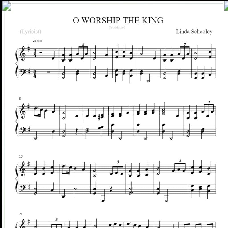 O WORSHIP THE KING