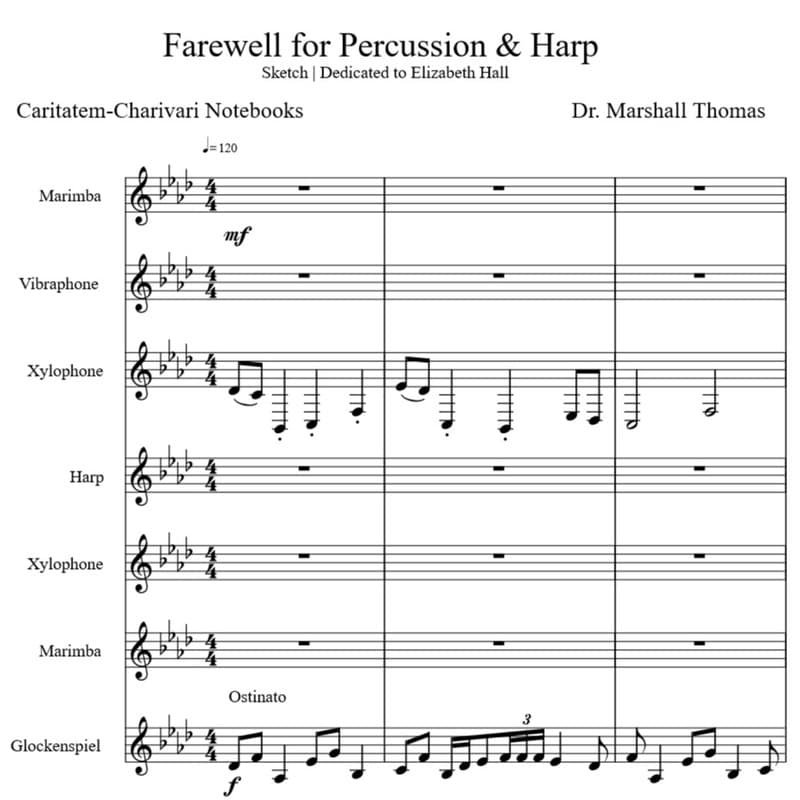 Farewell for Percussion & Harp