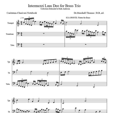 Intermezzi Laus Deo for Brass Trio
