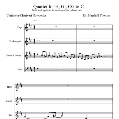 Quartet for Harp, Glockenspiel, Guitar & 'cello