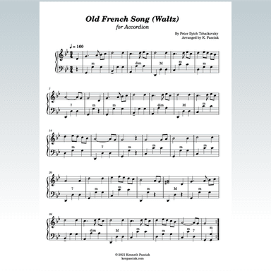 Old French Song (Waltz for Accordion) (arr. Kenneth Pasciak)