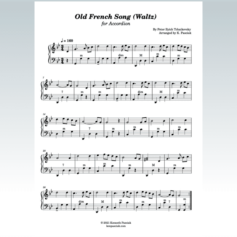 Old French Song (Waltz for Accordion) (arr. Kenneth Pasciak)