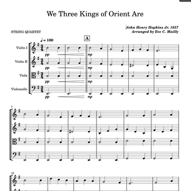 We Three Kings of Orient Are (arr. Eve C. Mailly - Zene Strings)