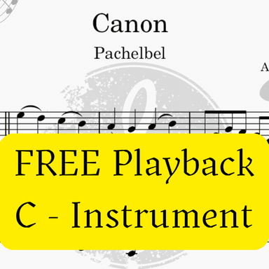 Canon Pachelbel + Free Mp3 Playback + Solo and Piano Parts (arr. Fabio Eduardo de Oliveira)