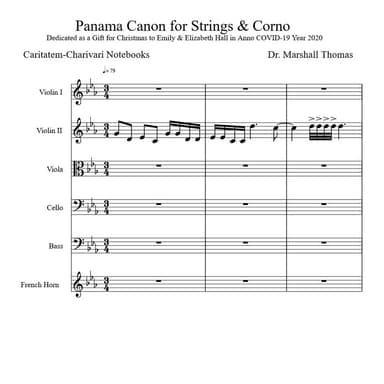 Panama Canon for Strings & Corno