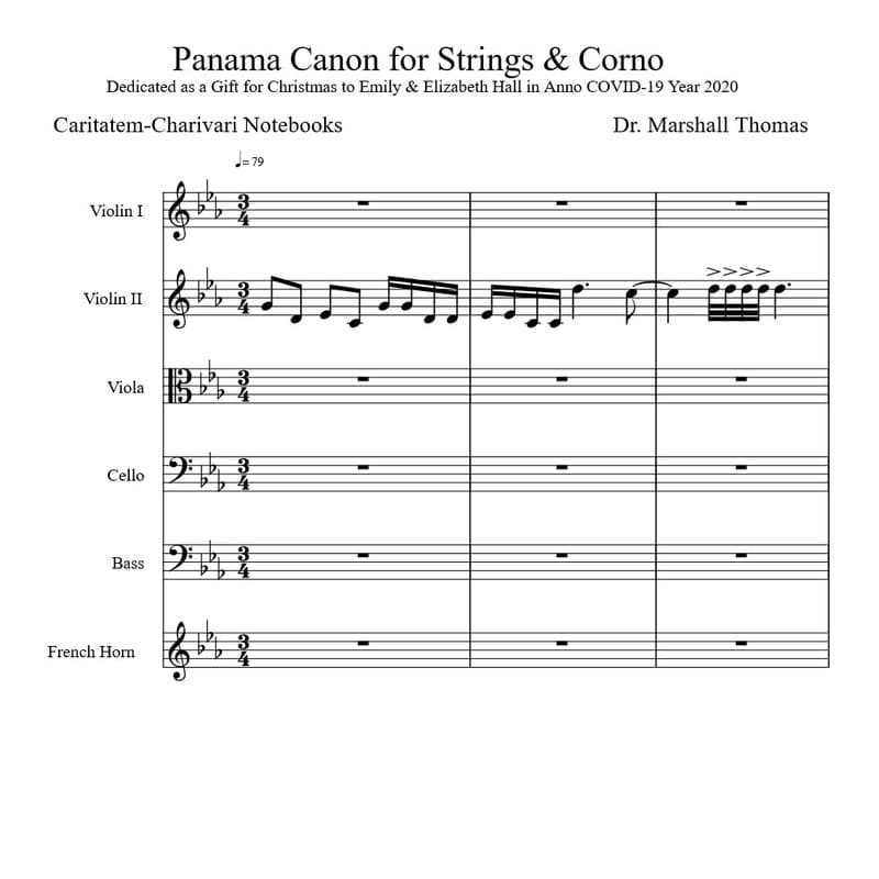 Panama Canon for Strings & Corno
