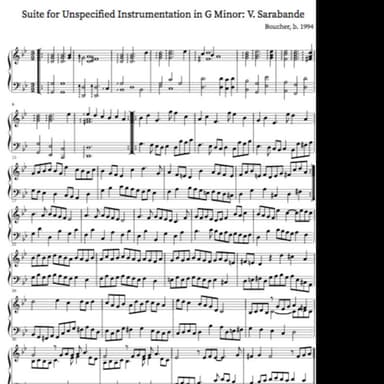 Suite for Unspecified Instrumentation in G Minor: V. Sarabande