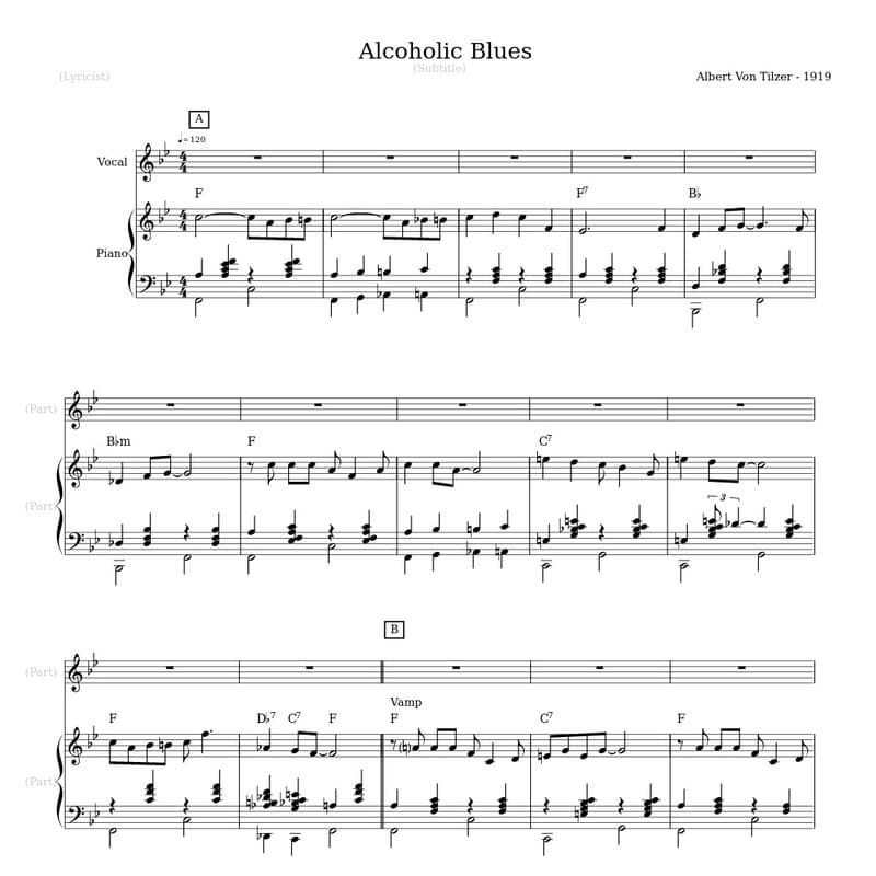 The Alcoholic Blues (arr. Jim Ivy)